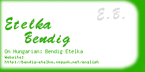 etelka bendig business card